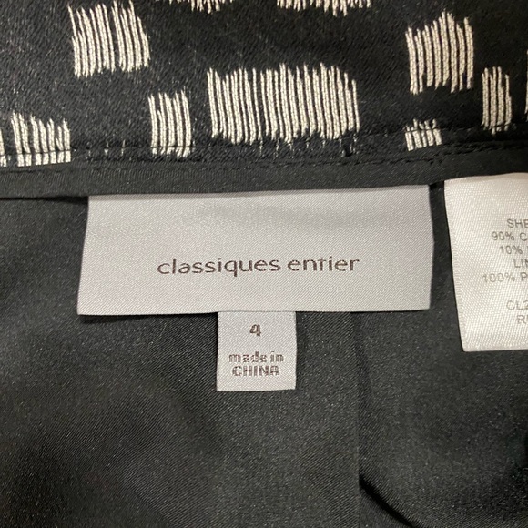 Classiques Entier Sz 4 Black and Gray Abstract Skirt - Picture 9 of 10